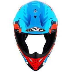 KYT SKYHAWK KASK GLOWING BLUE ORANGE FLUO - Thumbnail