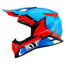 KYT SKYHAWK KASK GLOWING BLUE ORANGE FLUO - Thumbnail