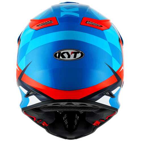 KYT SKYHAWK KASK GLOWING BLUE ORANGE FLUO