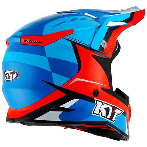 KYT SKYHAWK KASK GLOWING BLUE ORANGE FLUO