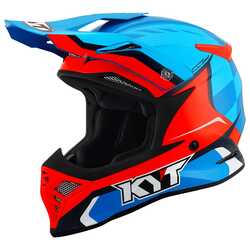 KYT - KYT SKYHAWK KASK GLOWING BLUE ORANGE FLUO