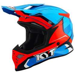KYT - KYT SKYHAWK KASK GLOWING MAVİ TURUNCU FLUO