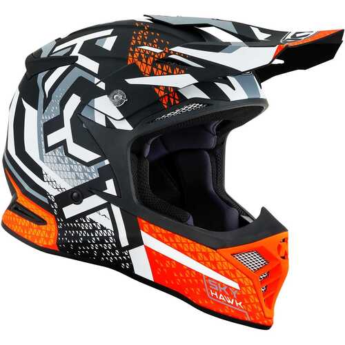 KYT SKYHAWK KASK HYPERFLOW MATT GREY / ORANGE