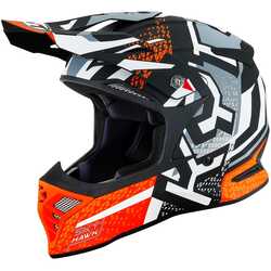 KYT - KYT SKYHAWK KASK HYPERFLOW MATT GREY / ORANGE