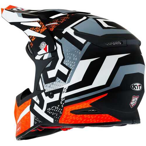 KYT SKYHAWK KASK HYPERFLOW MATT GREY / ORANGE