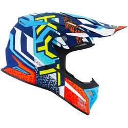KYT SKYHAWK KASK HYPERFLOW MATT LIGHT BLUE / RED - Thumbnail