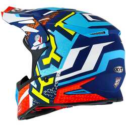 KYT SKYHAWK KASK HYPERFLOW MATT LIGHT BLUE / RED - Thumbnail