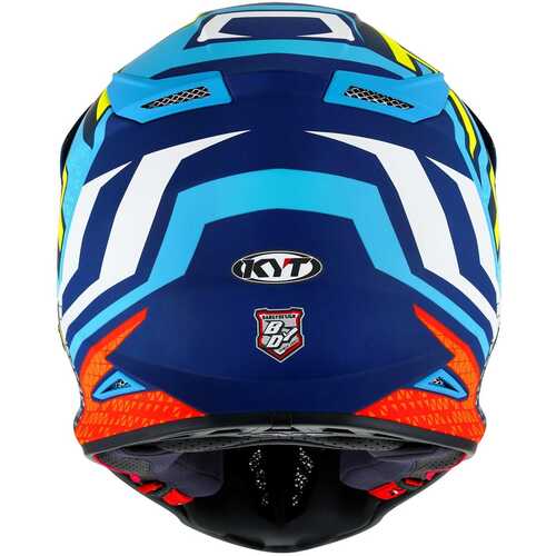 KYT SKYHAWK KASK HYPERFLOW MATT LIGHT BLUE / RED