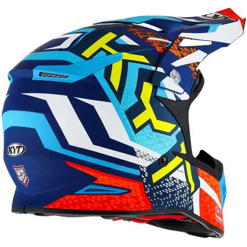 KYT SKYHAWK KASK HYPERFLOW MATT LIGHT BLUE / RED