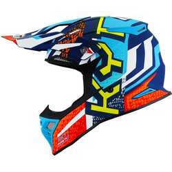KYT SKYHAWK KASK HYPERFLOW MATT LIGHT BLUE / RED - Thumbnail