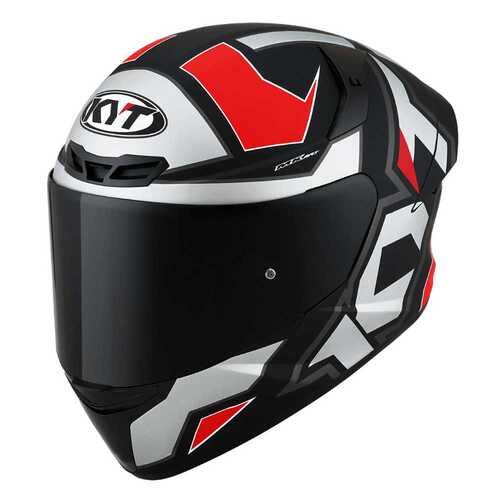 KYT TT-COURSE KASK ELECTRON MAT GRİ/KIRMIZI