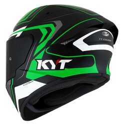 KYT TT-COURSE KASK OVERTECH SİYAH/YEŞİL - Thumbnail