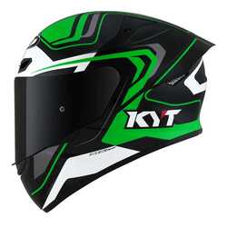 KYT TT-COURSE KASK OVERTECH SİYAH/YEŞİL - Thumbnail