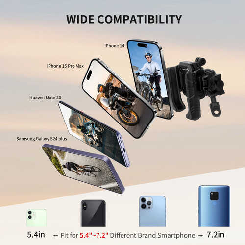 MECHRIG 10mm BORU ÇAPI UYUMLU MOTOSİKLET DİKİZ AYNASI TELEFON TUTUCU