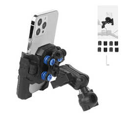 MECHRIG - MECHRIG 9-16 mm BORU ÇAPI UYUMLU MOTOSİKLET DİKİZ AYNASI TELEFON TUTUCU