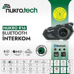 NUKROTECH NUKRO R16 BLUETOOTH 8 KİŞİLİK İNTERKOM - Thumbnail