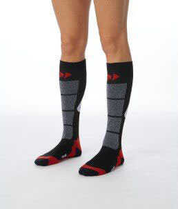 SIX2 UZUN MOTOSİKLET ÇORABI SİYAH KIRMIZI