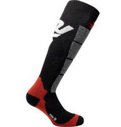 SIX2 - SIX2 UZUN MOTOSİKLET ÇORABI SİYAH KIRMIZI