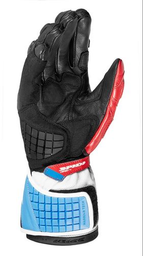 SPIDI CARBO 4 DERİ ELDİVEN SİYAH MAVİ KIRMIZI