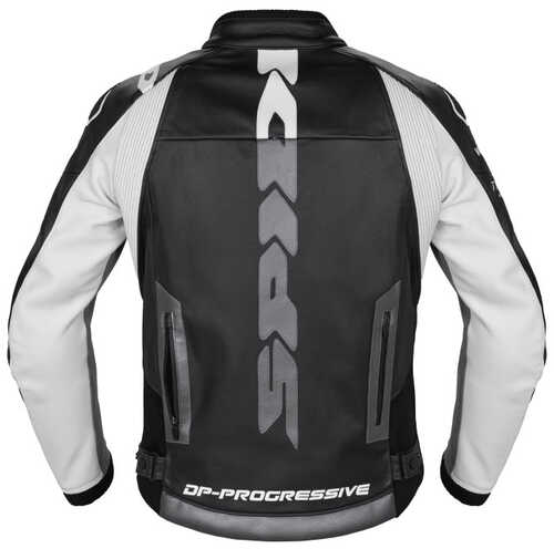 SPIDI DP PROGRESSIVE LEATHER DERİ CEKET SİYAH BEYAZ