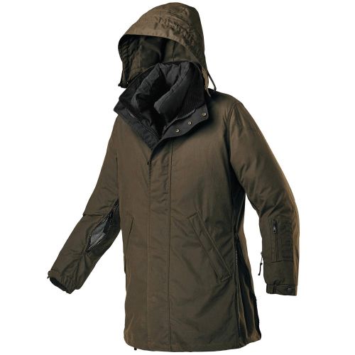 SPIDI MOTOCOMBAT WAX UZUN CEKET KOYU YEŞİL