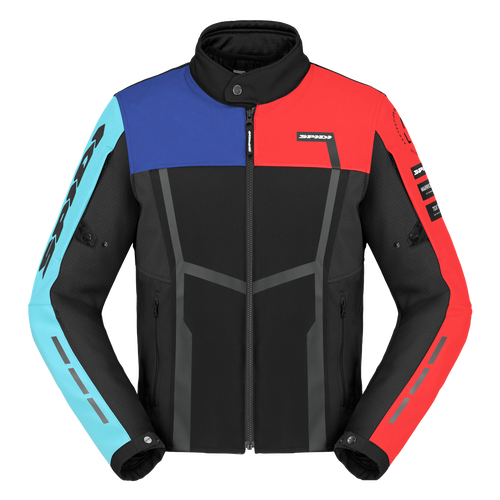 SPIDI MOTOJOY TEKSTİL CEKET SİYAH MAVİ KIRMIZI