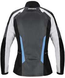 SPIDI TEK NET LADY YAZLIK FİLE KADIN TEKSTİL CEKET MAVİ GRİ - Thumbnail