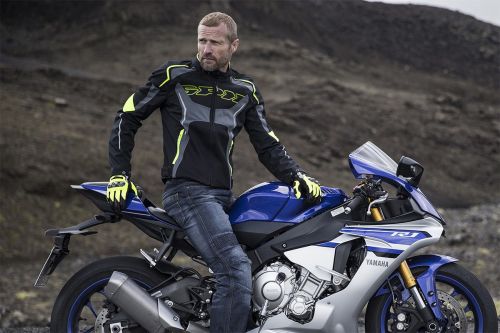 SPIDI TRONIK NET YAZLIK FİLE CEKET SİYAH / SARI