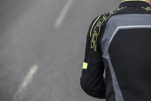 SPIDI TRONIK NET YAZLIK FİLE CEKET SİYAH / SARI