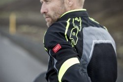 SPIDI TRONIK NET YAZLIK FİLE CEKET SİYAH / SARI - Thumbnail