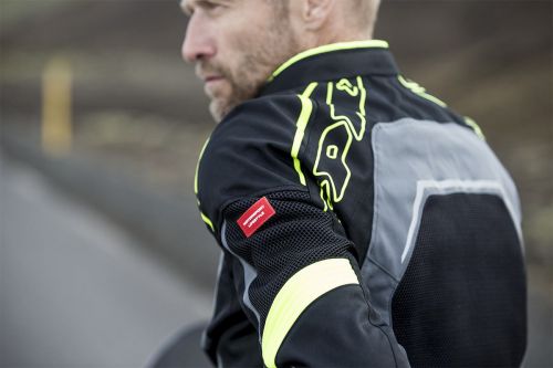 SPIDI TRONIK NET YAZLIK FİLE CEKET SİYAH / SARI