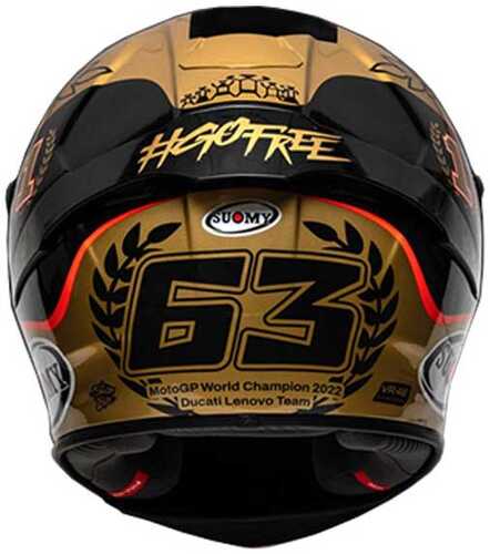 SUOMY SR-GP KASK PECCO BAGNAIA WORLD CHAMPION 2022 GOLD LIMITED EDITION - 4