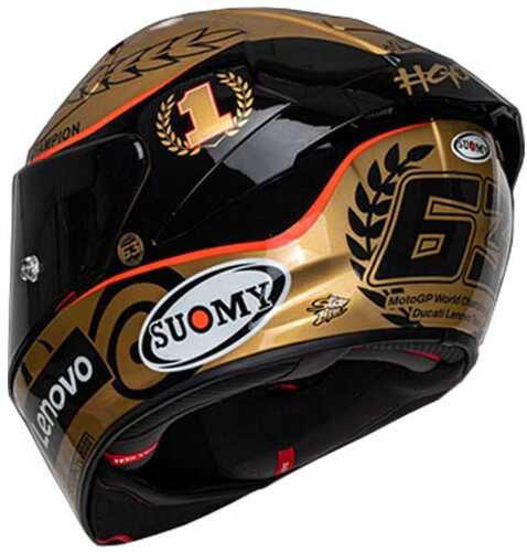SUOMY SR-GP KASK PECCO BAGNAIA WORLD CHAMPION 2022 GOLD LIMITED EDITION - 2