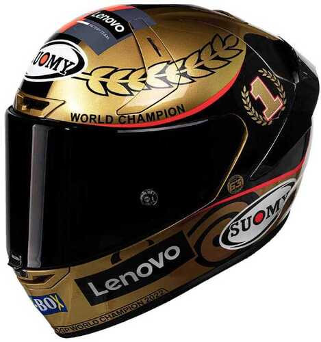SUOMY SR-GP KASK PECCO BAGNAIA WORLD CHAMPION 2022 GOLD LIMITED EDITION - 1
