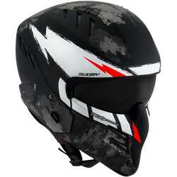 SUOMY ARMOR KASK HI VOLT MATT BLACK WHITE - Thumbnail