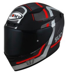 SUOMY - SUOMY TRACK-1 KASK NINETY SEVEN GUN METAL-RED