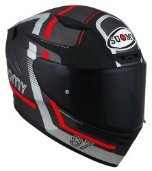 SUOMY TRACK-1 KASK NINETY SEVEN GUN METAL-RED - Thumbnail