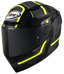 SUOMY - SUOMY TRACK-1 KASK NINETY SEVEN GUN METAL-YELLOW