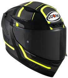 SUOMY TRACK-1 KASK NINETY SEVEN GUN METAL-YELLOW - Thumbnail