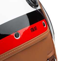 TUCANO URBANO EL JETTIN 6.0 YARIM KASK MILAN DEVIL İNCİ BEYAZI - Thumbnail