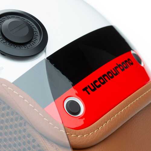 TUCANO URBANO EL JETTIN 6.0 YARIM KASK MILAN DEVIL İNCİ BEYAZI