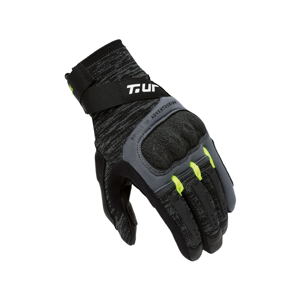 T.UR G-KNIT ELDİVEN SİYAH SARI - Thumbnail