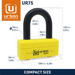 URBAN SECURITY UR74-120 13.5 MM 120CM KEMENT ZİNCİR KİLİT - Thumbnail