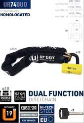 URBAN SECURITY UR74-120 13.5 MM 120CM KEMENT ZİNCİR KİLİT - Thumbnail