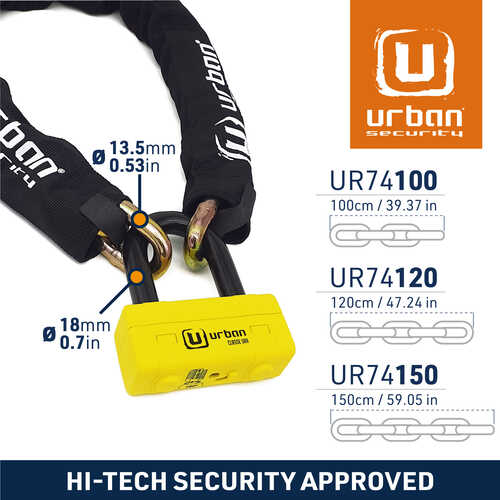 URBAN SECURITY UR74-120 13.5 MM 120CM KEMENT ZİNCİR KİLİT