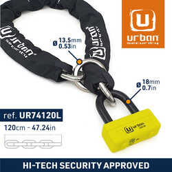 URBAN SECURITY UR74-120 13.5 MM 120CM KEMENT ZİNCİR KİLİT - Thumbnail