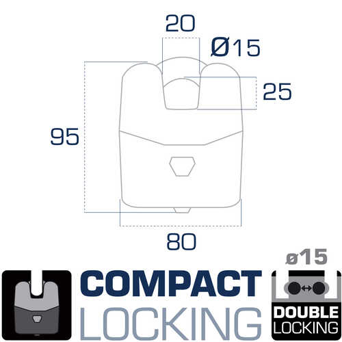 URBAN SECURITY 15MM SRA ÇOK AMAÇLI KİLİT U8K