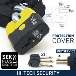 URBAN SECURITY U8K150 15MM SRA SINIFI ZİNCİR KİLİT - Thumbnail