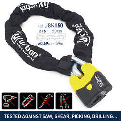 URBAN SECURITY U8K150 15MM SRA SINIFI ZİNCİR KİLİT - Thumbnail