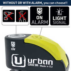 URBAN SECURITY UR10 SRA ALARMLI DİSK KİLİDİ - Thumbnail